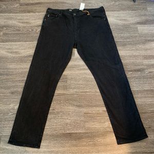 Ag Adriano Goldschmied Men’s “The Ives” Black Denim Jeans 42Wx34L New With Tags